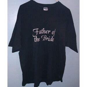 Mens SZ XL Father of the Bride‎ Short Sleeve T-Shirt Black